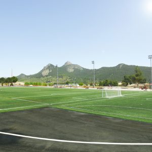 construcción campos fútbol mini césped artificial Verdepadel