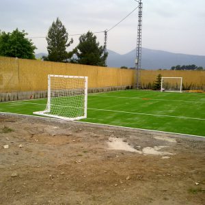 construcción campos fútbol mini césped artificial Verdepadel